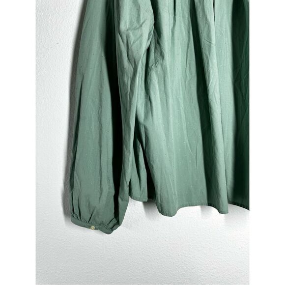 UNIVERSAL THREAD Bohemian Women’s Blouse SIZE XXL GREEN TIE Neck Prairie - Picture 6 of 14